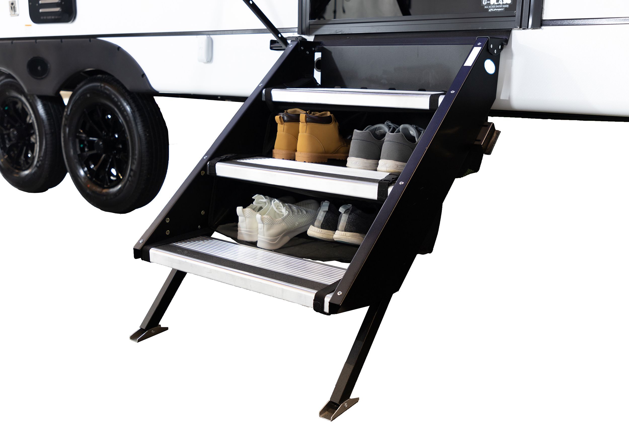 Shoe Storage in the Entry Steps 